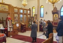 Света Литургија во црквата Света Злата Мегленска во Хоперс Кросинг (Седма недела по Велигден)