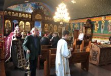 Света Литургија во црквата Свети Пророк Илија во Футскреј (Седма недела по Велигден)