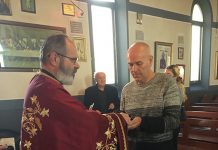 Света Литургија во црквата Свети Никола во Перт (Седма недела по Велигден)