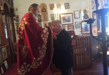 Света Литургија во црквата Свети Никола во Перт (3-та Недела по Педесетница)