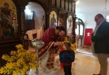 Света Литургија во манастирот Свети Прохор Пчински во Донибрук