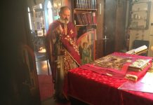 Света Литургија во црквата Свети Никола во Перт (14-та Недела по Педесетница)