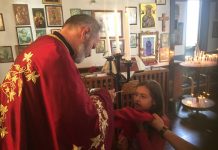 Света Литургија во црквата Свети Никола во Перт (17-та Недела по Педесетница)