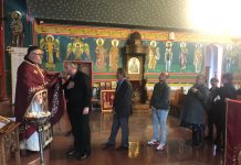 Света Литургија во црквата Свети Пророк Илија во Футскреј (18-та Недела по Педесетница)