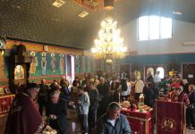 Света Литургија во црквата Свети Илија во Футскреј (Петковден)