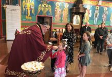 Света Литургија во црквата Свети Пророк Илија во Футскреј (20-та Недела по Педесетница)