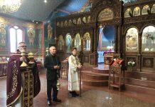 Света Литургија во црквата Свети Пророк Илија во Футскреј (21 Недела по Педесетница)