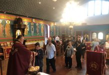 Света Литургија во црквата Свети Пророк Илија во Футскреј (23-та Недела по Педесетница)