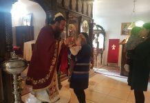 Света Литургија во манастирот Свети Прохор Пчински во Донибрук (Воведение на Богородица – Пречиста)