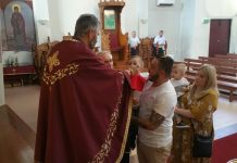 Света Литургија во црквата Свети Никола во Престон (Недела на светите Праотци)