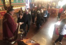 Света Литургија во црквата Свети Пророк Илија во Футскреј (24-та Недела по Педесетница)