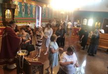 Света Литургија во црквата Свети Пророк Илија во Футскреј (Недела на светите Праотци)