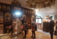 Света Литургија во манастирот Свети Прохор Пчински во Донибрук (Собор на Св. Јован Крстител)