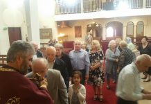 Света Литургија во црквата Свети Никола во Престон (Собор на Св. Јован Крстител)