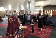 Света Литургија во Соборната црква во Сиденхам (Недела на Блудниот син)