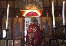 Света Литургија во Црквата Свети Никола во Перт (Недела на Блудниот син)