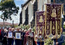 Света Литургија во црквата Света Петка во Мил Парк (Недела на Православието)