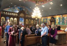 Света Литургија во црквата Свети Пророк Илија во Фуцкреј (Недела на Православието)