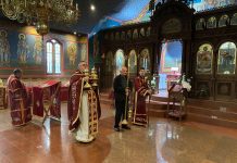 Света Литургија во црквата Свети Пророк Илија во Фуцкреј (Втора Недела по Педесетница)