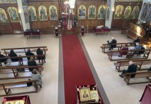 Света Литургија во црквата Свети Никола во Престон (3-та Недела по Педесетница)