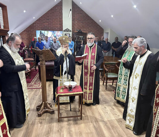 Осветување на работните простории во храмот „Свети пророк Илија“ во Футскрај – Мелбурн