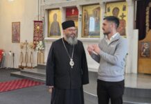 Средба на Митрополитот г. Никола и претседателот на Австралиската работничка партија г. Урош Рашиќ