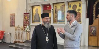 Средба на Митрополитот г. Никола и претседателот на Австралиската работничка партија г. Урош Рашиќ