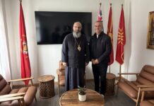 Средба на Митрополитот г. Никола со г. Ромео Георгиев, претседател на Македонското културно-уметничко друштво „Јане Сандански“